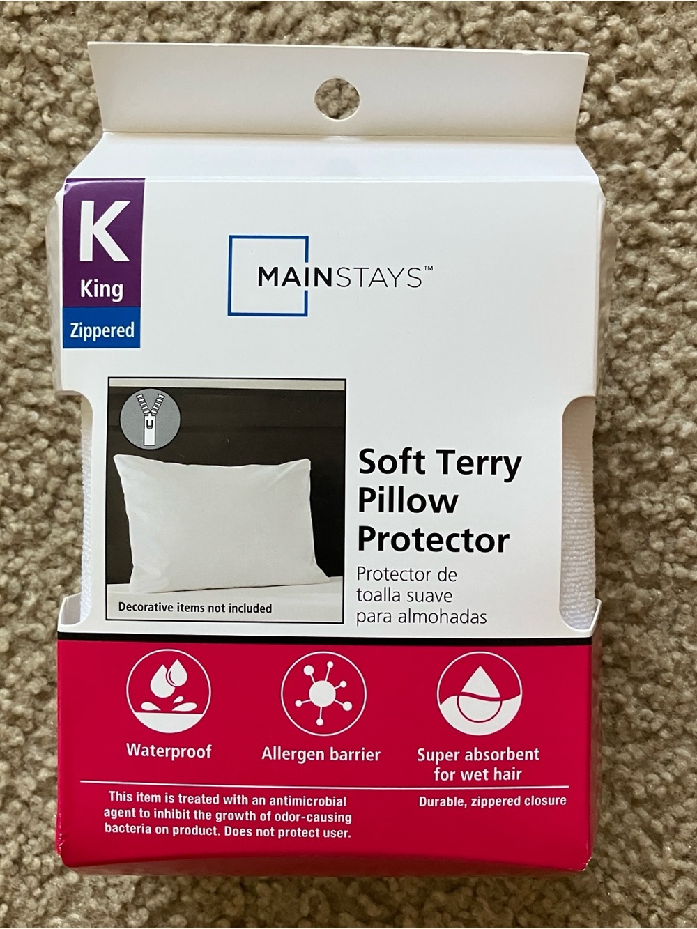 Mainstays Soft Terry Pillow Protector